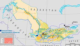 Сырдарья выше и ниже Кайраккумского гидроузла